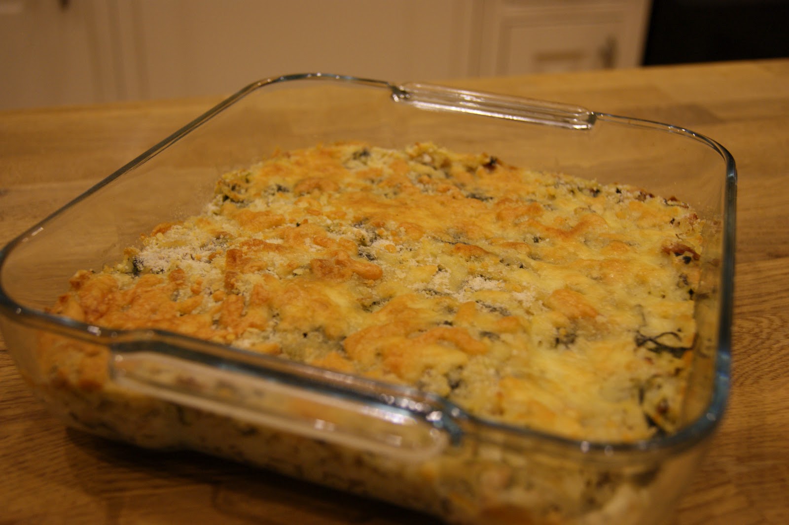 Anne's Kitchen Tuna and Spinach Orzo bake