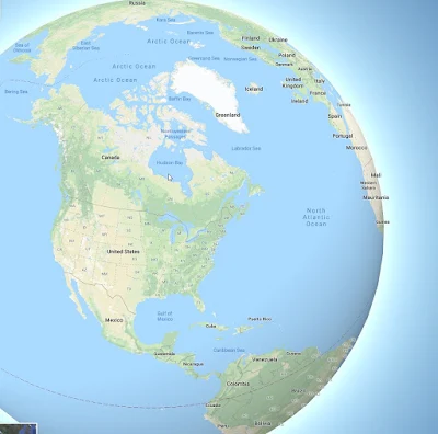 Base layer on Google Maps no longer uses the Mercator projection and is now spherical.