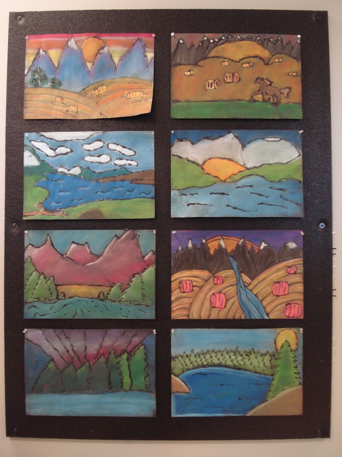 a faithful attempt Glue Line Chalk Pastel Landscapes