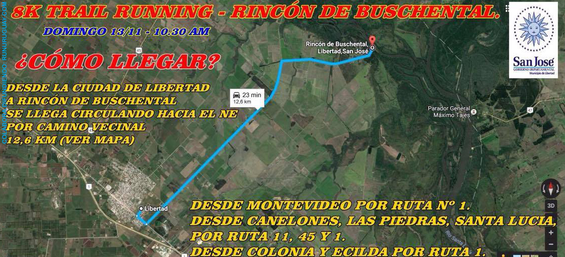 RUN URUGUAY Trail Rincón de Buschental 8K Domingo 13 de Noviembre