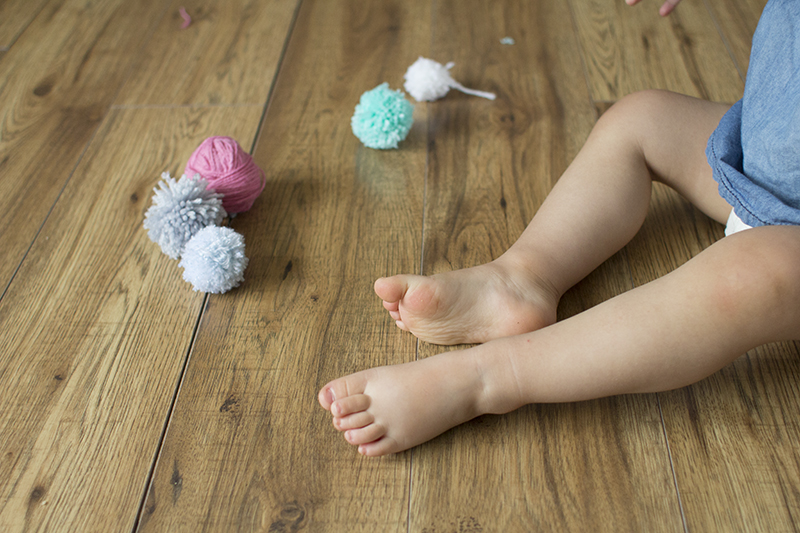 DIY Pom Poms and Baby Toes