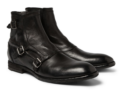 triple monk strap boots