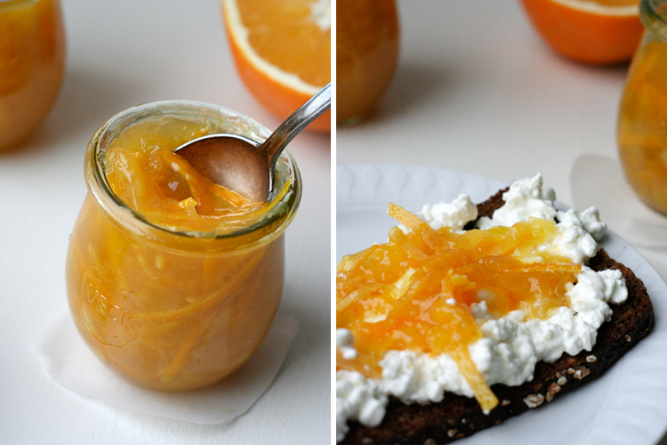 Orangenmarmelade mit Zesten und Ingwer Orangenmarmelade mit Zesten und Ingwer