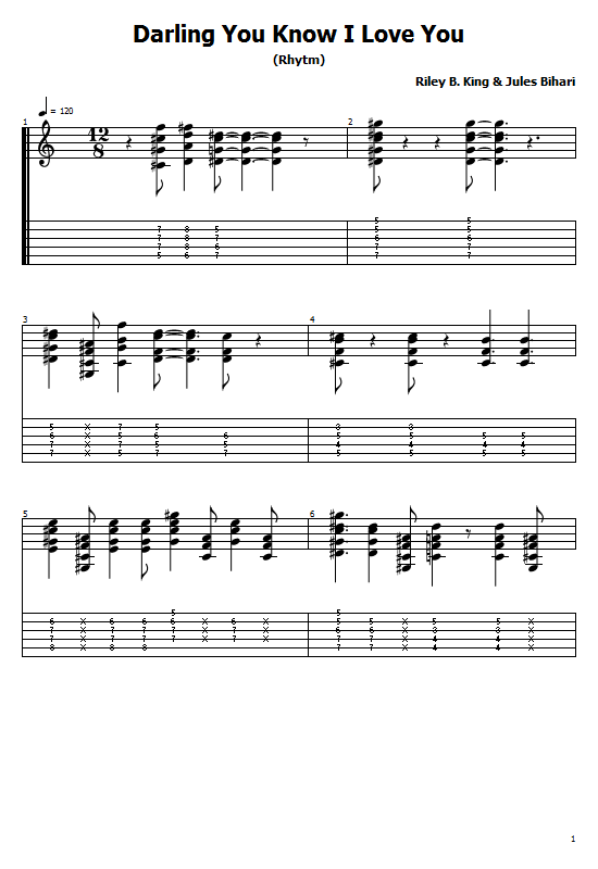 Darling You Know I Love You Tabs B.B. King - How To Play B.B. King On Guitar Tabs & Sheet Online