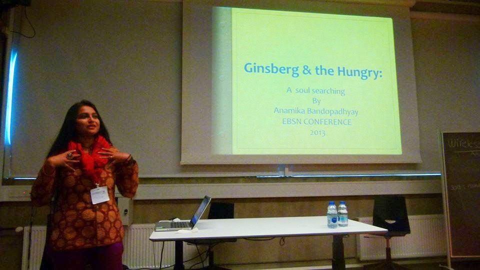 Anamika Bandopadhyay delivering a lecture in Denmark