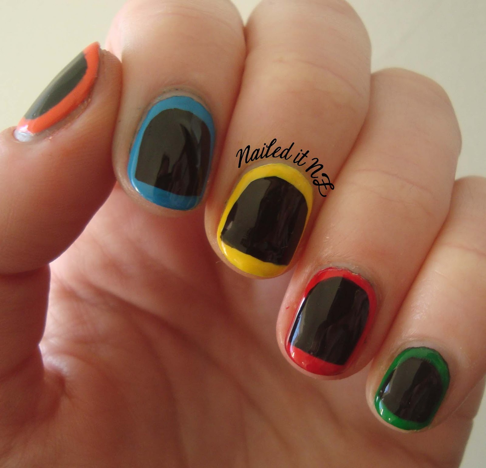 Nail art for short nails #2: Guitar Hero Nails