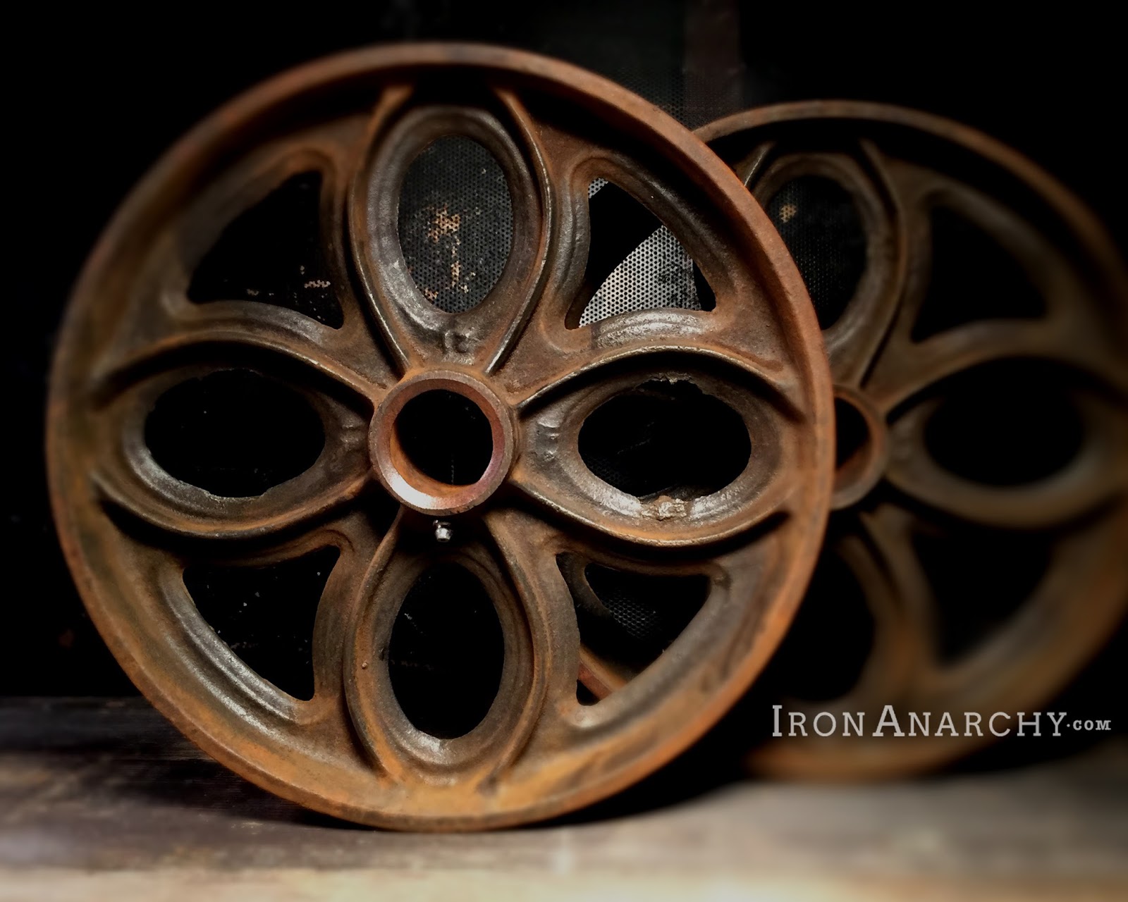 Antique Lineberry Factory Cart Wheels