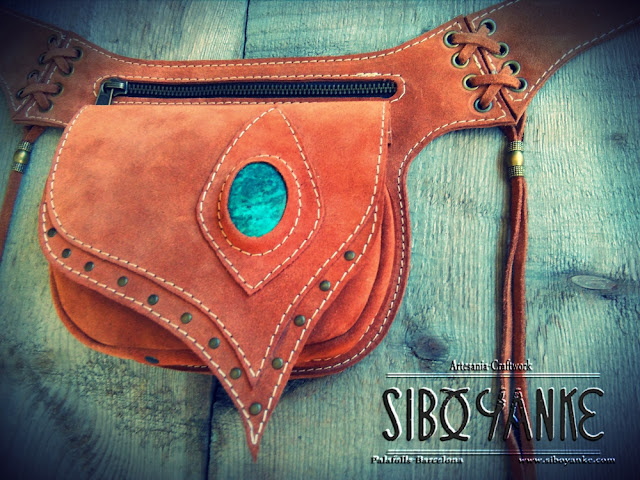 SiboYanke+Leather Utility Belt+Festival Belt+Leather Festival Belt+Festival Utility Belt+Leather Waist Bag+Utility Belt Festival+Festival+GürteltascheGemsatones+Chrysocolla+Aventutine+Epodite+Labradorite+Moonstone