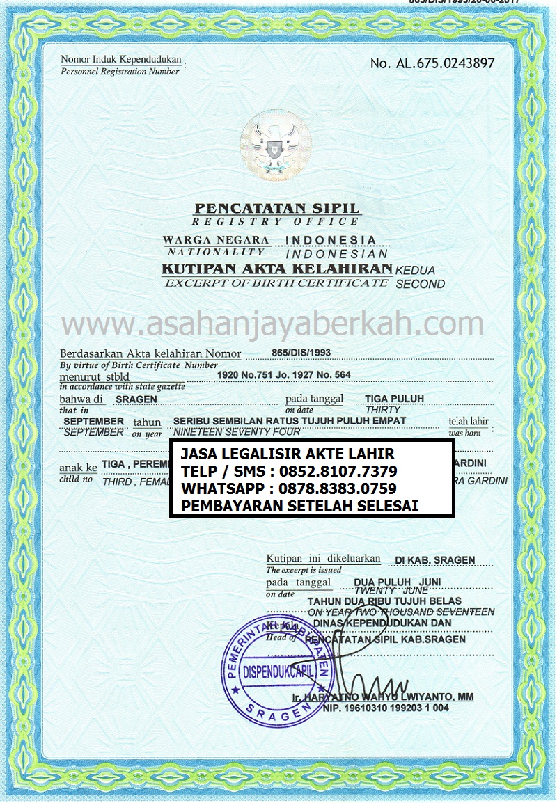 Legalisasi Dokumen Kementerian Hukum Dan Ham Dokumen Pilihan