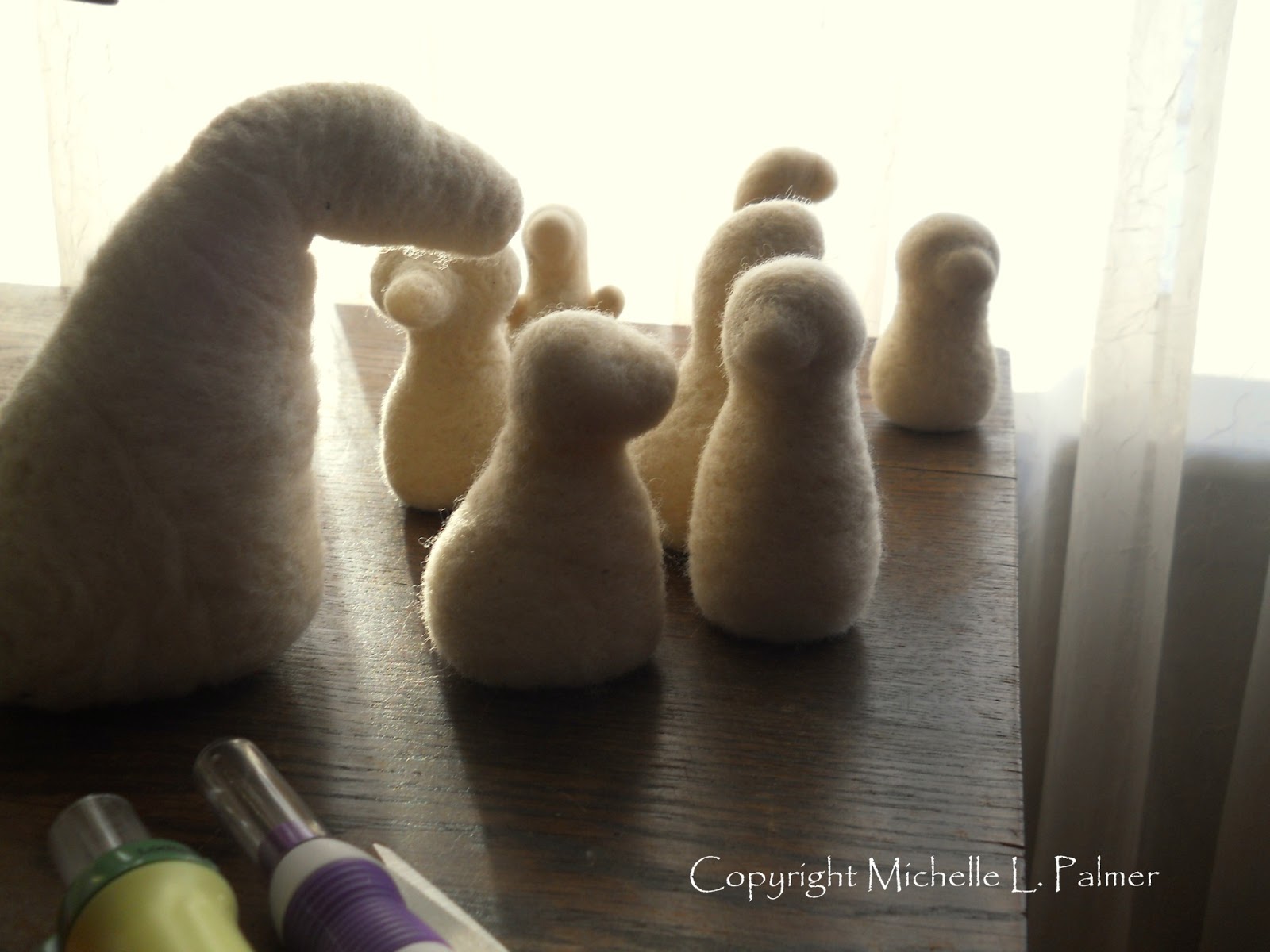 Michelle Palmer Needle felted whiskers n' wool...