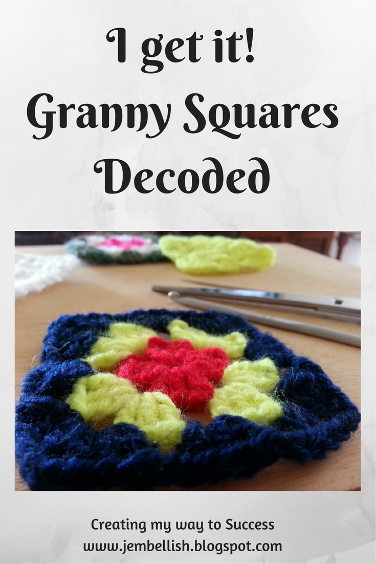Creating my way to Success I get it! Granny Squares decoded and a Pentagon made.