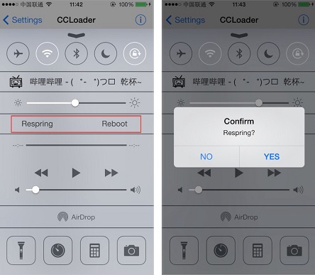 CCRespring: is a free iOS 7 CC tweak that enables quick respring or reboot in your control center