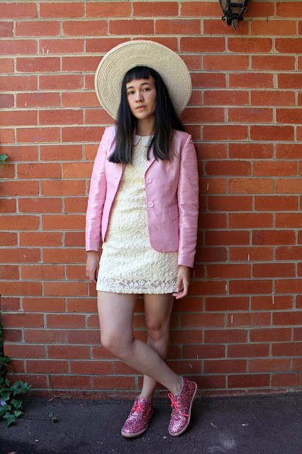 Something I really enjoy doing is wearing thrifted vintage clothing with designer accessories, case in point this outfit inspired by Dolores Umbridge from