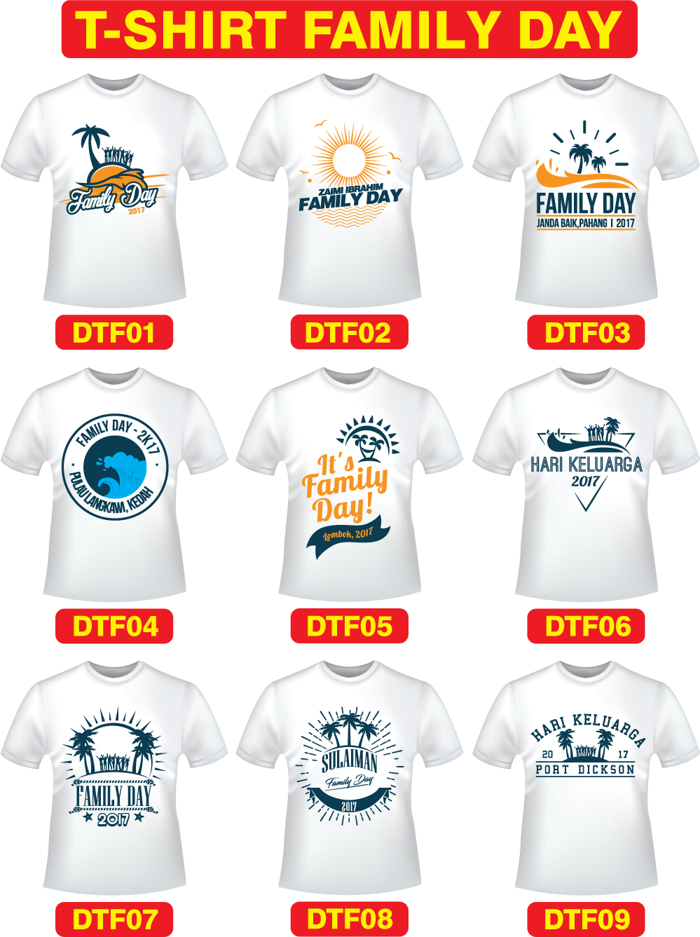 Contoh design baju family day Clearance