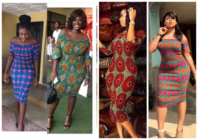 elastic ankara dress