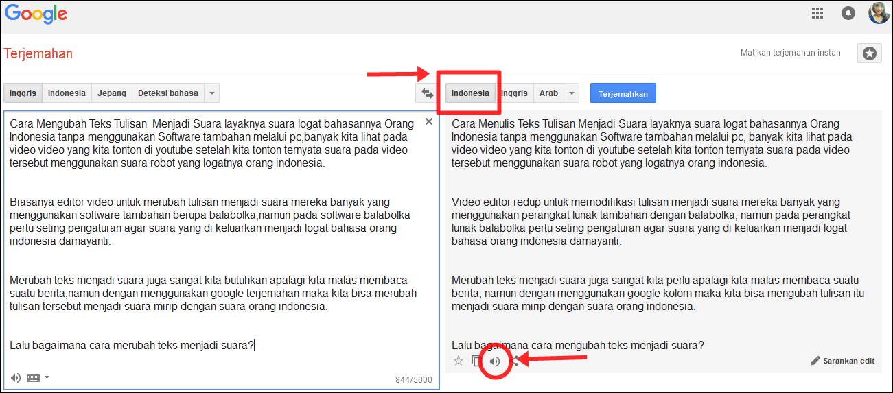 Cara Mengubah Teks Tulisan Menjadi Suara Orang Indonesia