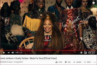 janet jackson; made for now; daddy yankee; youtube;