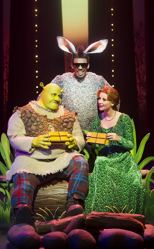 Dean+Chisnall+(Shrek),+Richard+Blackwood+(Donkey)+and+Carley+Stenson+(Princess+Fiona)+in+Shrek+The+Musical+(RETOUCHED).+Image+by+Helen+Maybanks+118.jpg