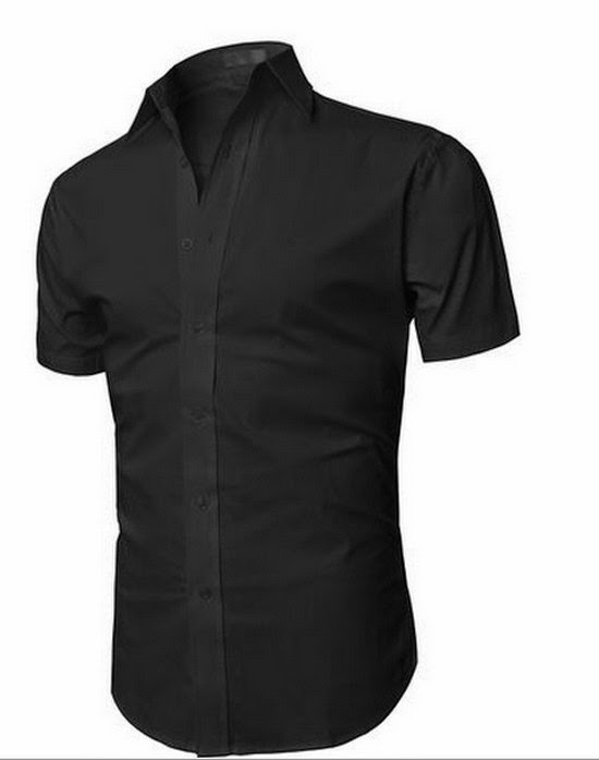 Men's Wrinkle Free Slim Fit Button-down Short Sleeve Shirt