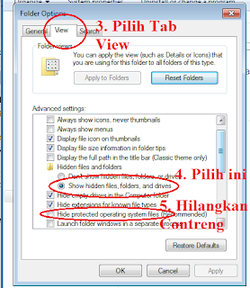 show hidden file dan folder 2