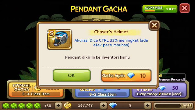 Trik Mendapatkan Pendant Chaser's Helmet 8 September 2016 Trik Mendapatkan Pendant Chaser's Helmet 8 September 2016, Cara Mendapatkan Pendant Chaser's Helmet Get Rich Work.