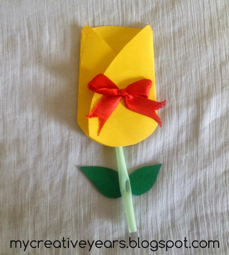 Flower Card Craft for Parents Day