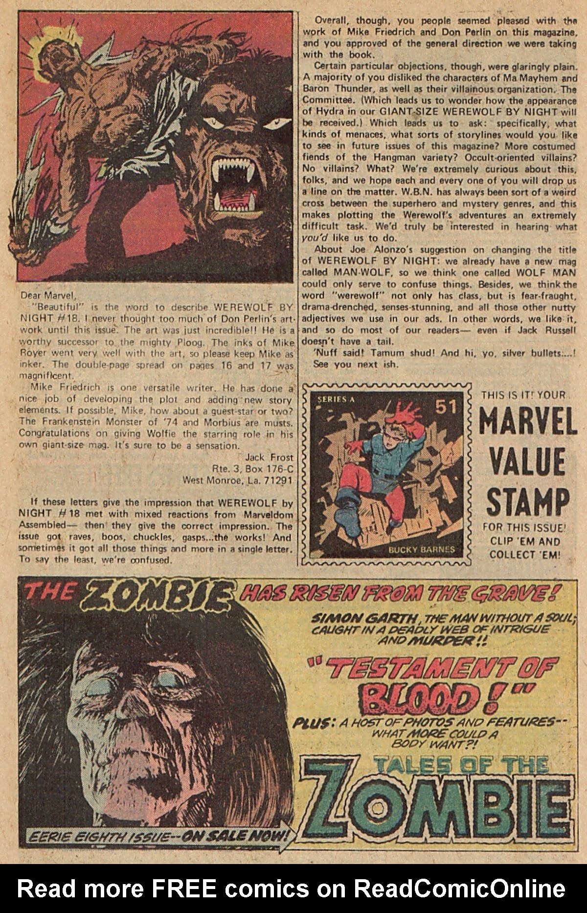 Read online Werewolf by Night (1972) comic -  Issue #22 - 14