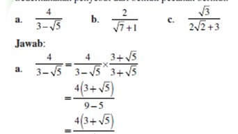 Contoh Soal Merasionalkan Bentuk Akar Kurikulum 2013