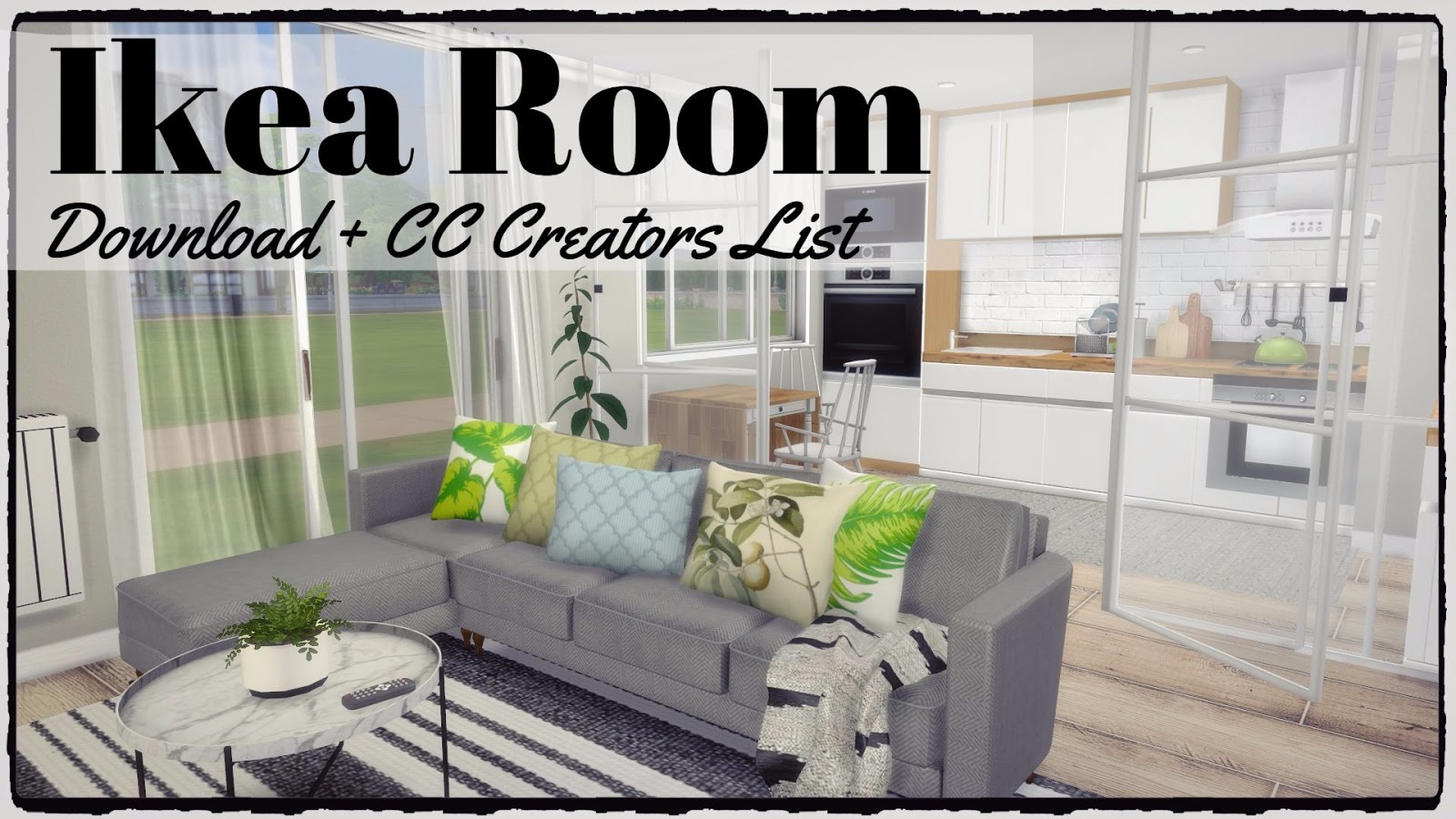 Sims 4 - Ikea Room - Kitchen + Livingroom (Download + CC Creators List