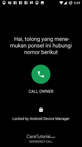 Call Owner Locked by android device manager