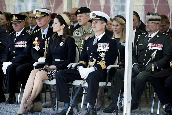 Crown Prince Frederik and Crown Princess Mary attended the traditional wreath-laying ceremony Princess Mary wore Ralph Lauren floral dress