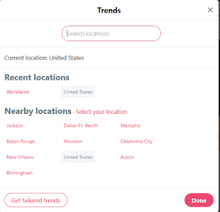 Changing your trends settings
