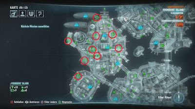 Batman Arkham Knight, Riddler's Puzzles, Founders Island Map