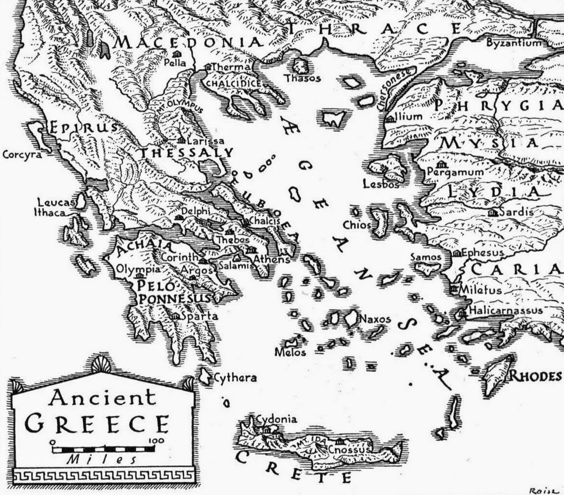 Ancient Greece Map 