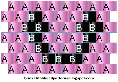 Printable pony bead alphabet 1 pattern letter U.