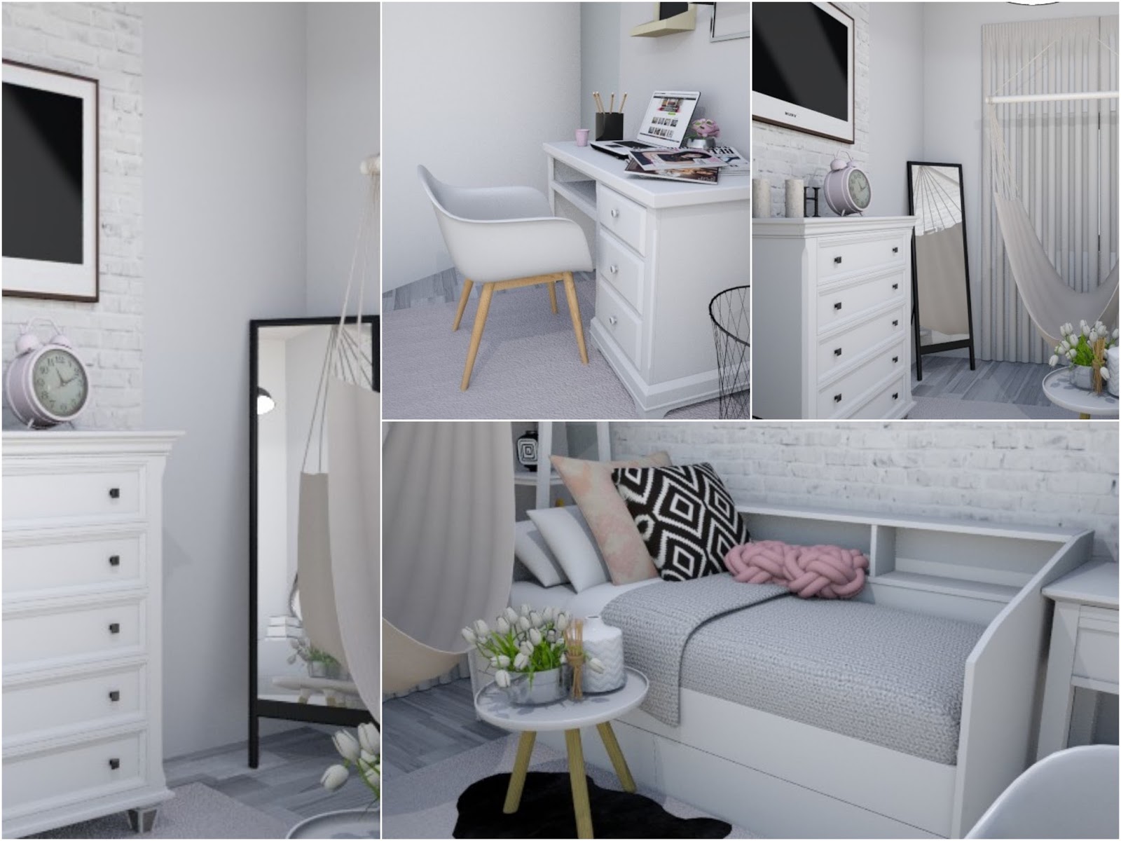 WIZUALIZACJE NOWEGO POKOJU ROKSANY. | Mieszkanie Marzeń