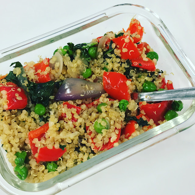 Quinoa kale pepper salad