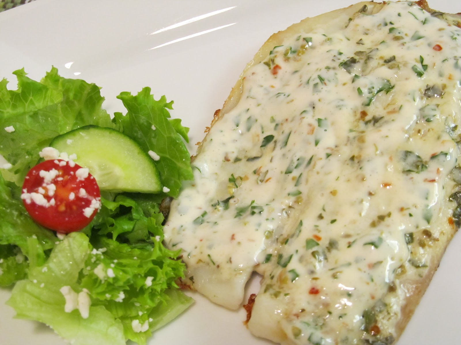 Jenn's Food Journey Grilled Tilapia with Chimichurri Mayo