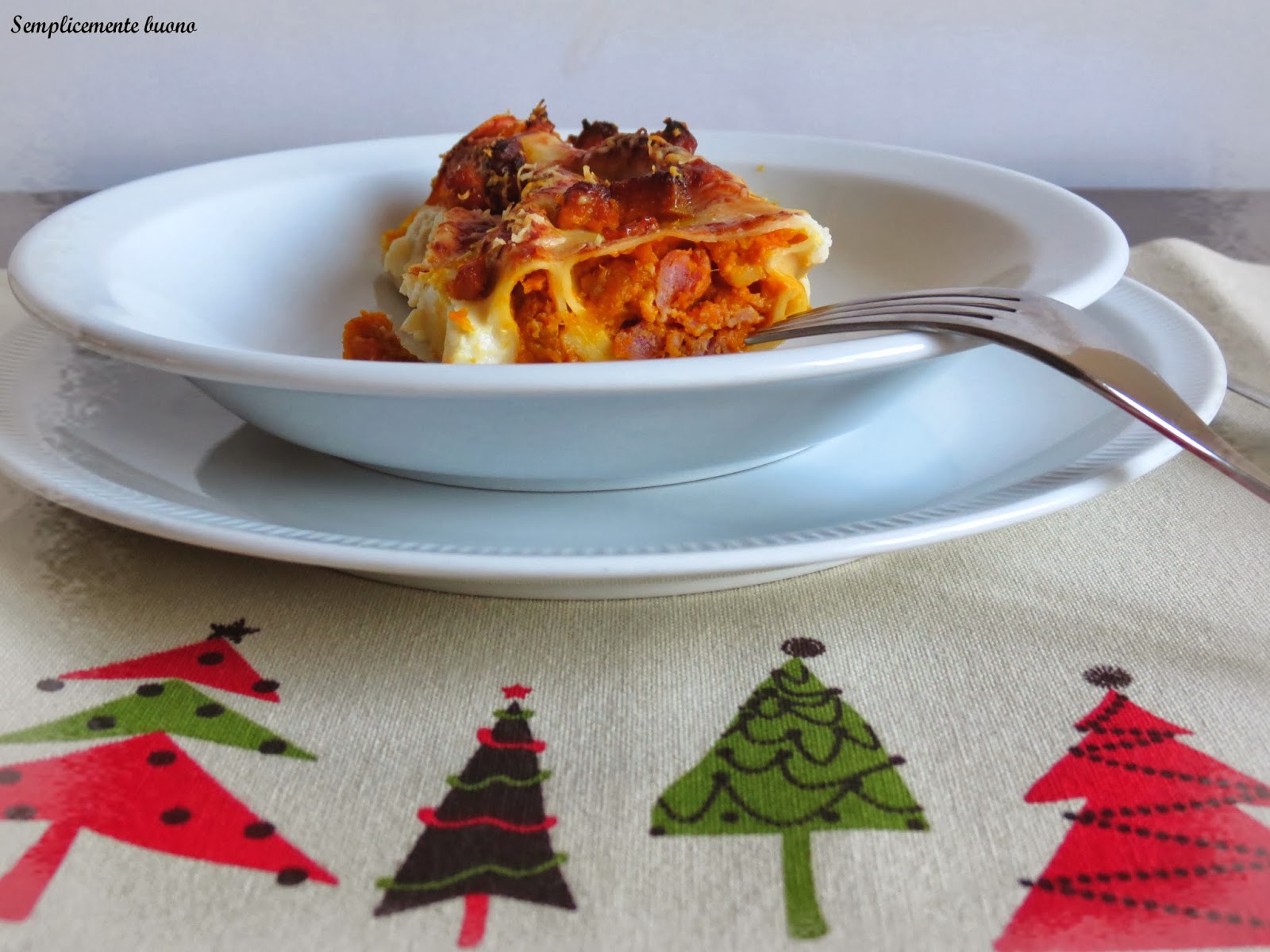 menu' di natale: cannelloni con salsiccia e zucca