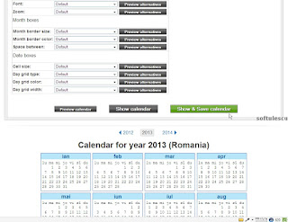 Generator calendar - TimeAndDate.com - salvare calendar