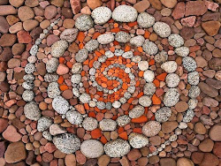 shapes geometric land using natural materials