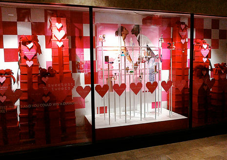 valentine window display