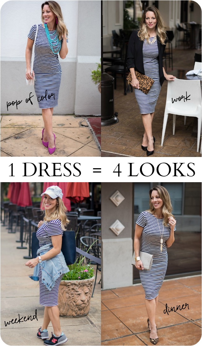 How to Wear Your Striped Sheath Dress 5 Ways Honey We're Home
