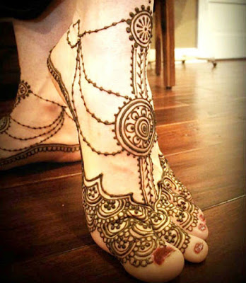 Latest Mehndi Designs For Feet