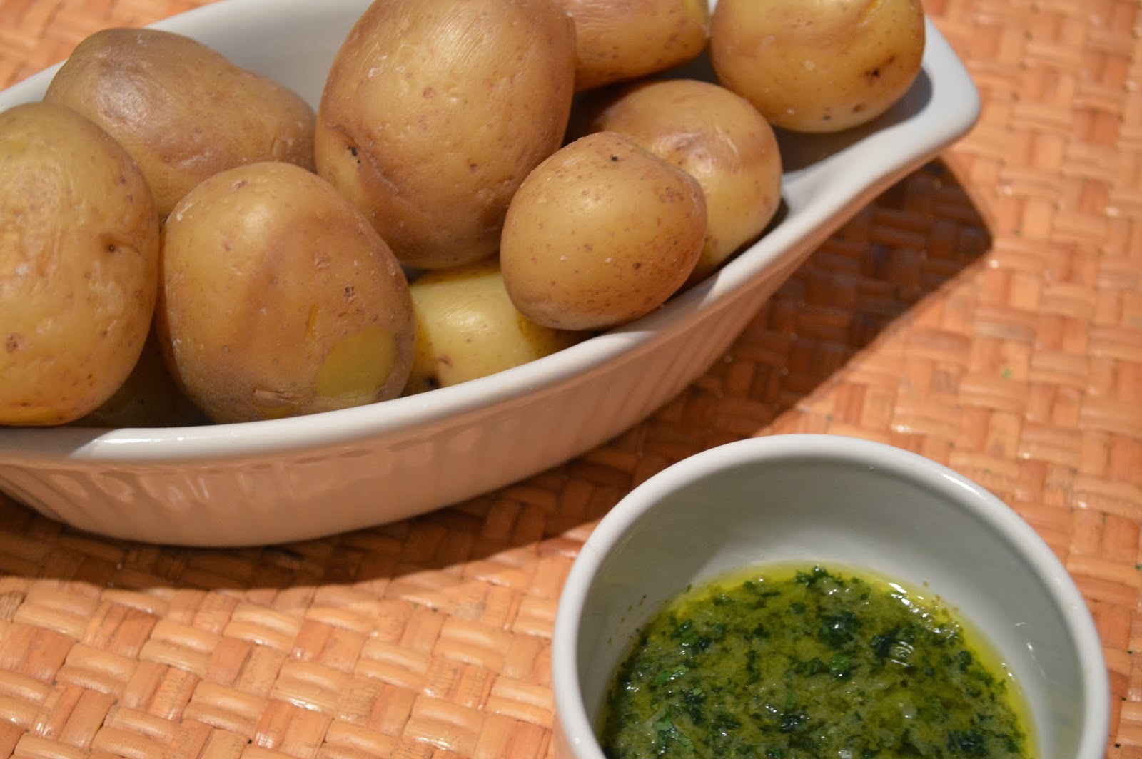Canarian Potatoes with Green Mojo Sauce