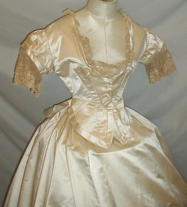 All The Pretty Dresses: Early 1870's Cream Colored Gown