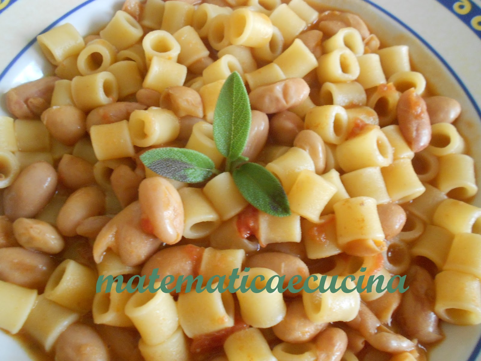 mtematicaecucina Tubetti con Fagioli freschi in pentola a pressione