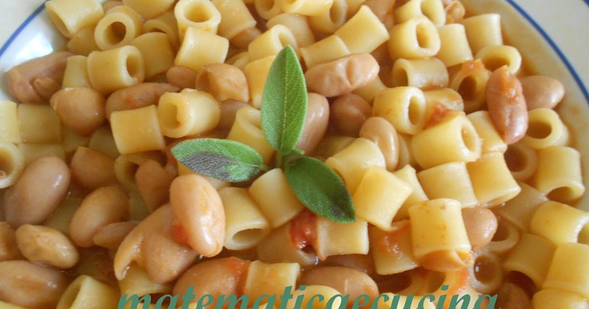 mtematicaecucina Tubetti con Fagioli freschi in pentola a pressione