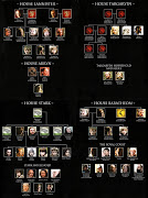 Game of Thrones, HBO 2011 game of thrones family trees