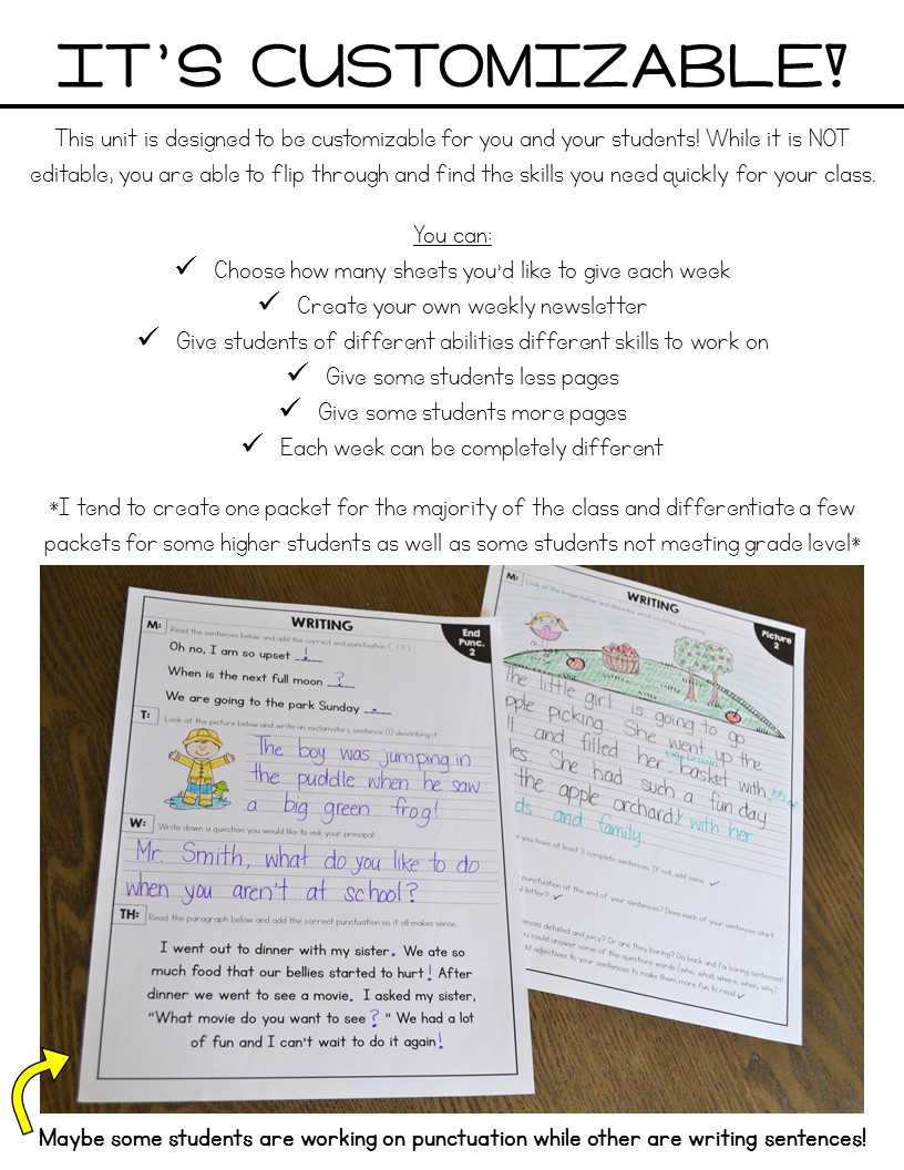 First Grade Homework For the Entire Year - Susan Jones